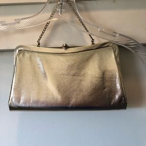 Vintage (late 60’s/early 70’s) gold lamé clutch